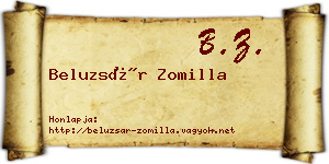Beluzsár Zomilla névjegykártya